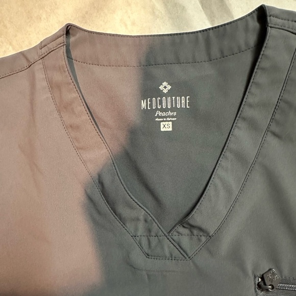 Med Couture Gray and Black Scrub Tops - Picture 4 of 15
